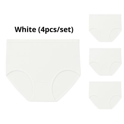 Women's Plus Size XL-4XL High Waisted Cotton Underwear (4pcs per pack)