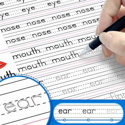 6 Reusable Grooved Handwriting Workbook for Kids